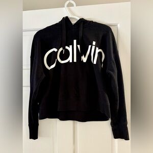 Calvin Klein Performance black cropped hoodie (M)